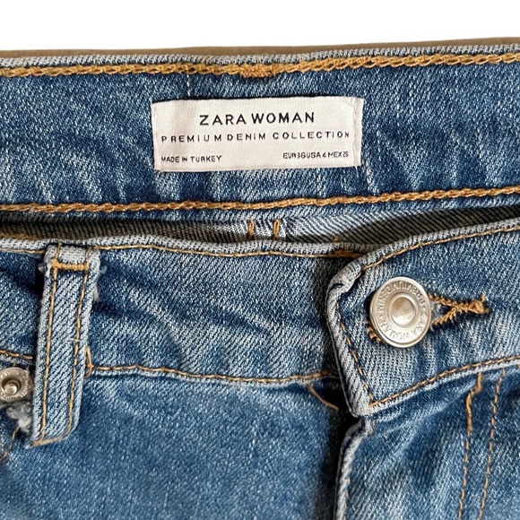 Zara Distressed Mid Rise Premium Boyfriend Jeans - Picture 7 of 7